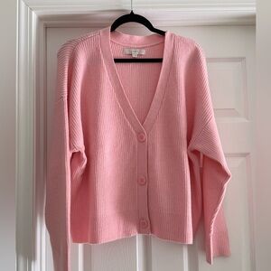 Pink Cardigan Sweater